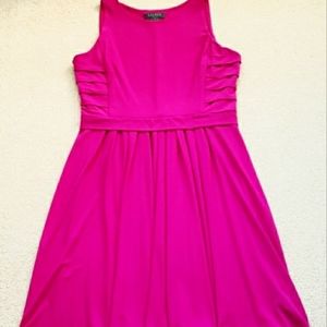 Lauren by Ralph Lauren Jersey Dress in Fuchsia. Size 10.